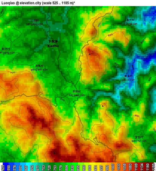 Luoqiao elevation map