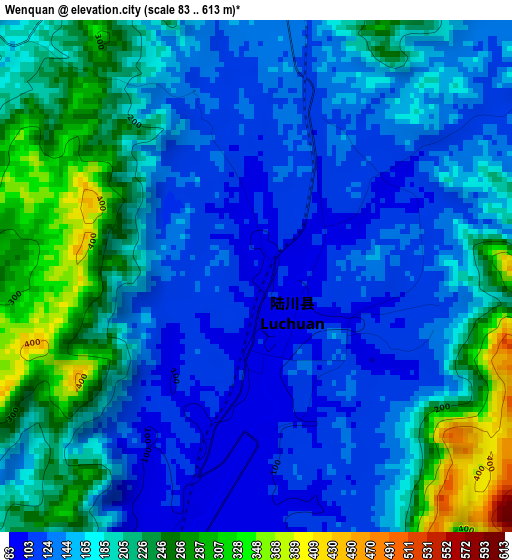 Wenquan elevation map