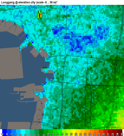 Longgang elevation map