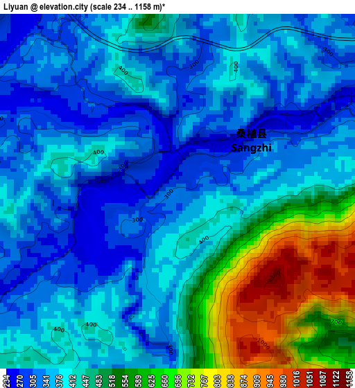 Liyuan elevation map