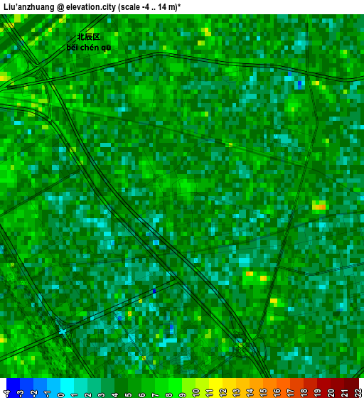 Liu’anzhuang elevation map