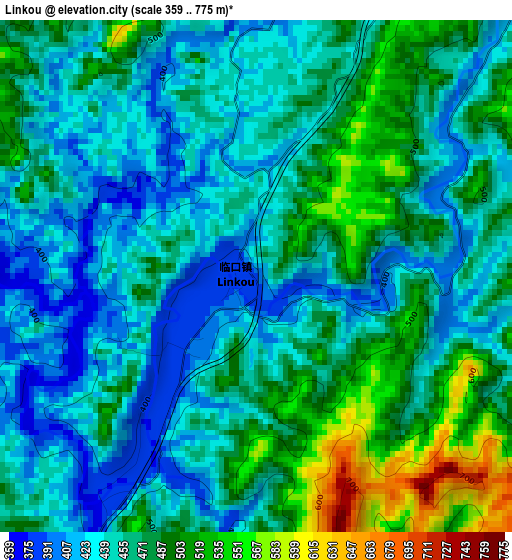 Linkou elevation map