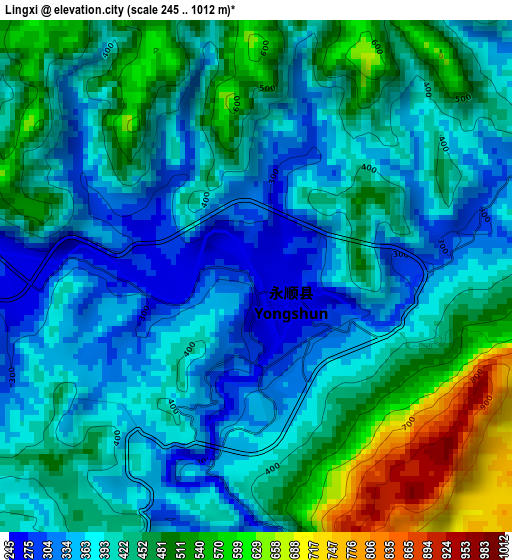 Lingxi elevation map