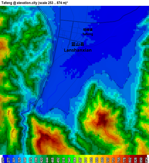 Tafeng elevation map