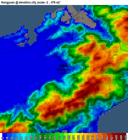 Kengyuan elevation map