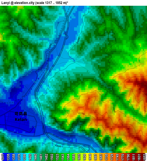 Lanyi elevation map