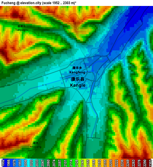 Fucheng elevation map