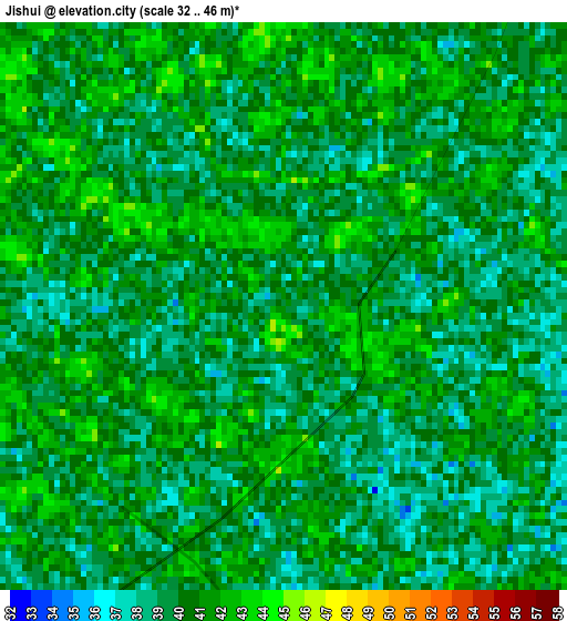 Jishui elevation map