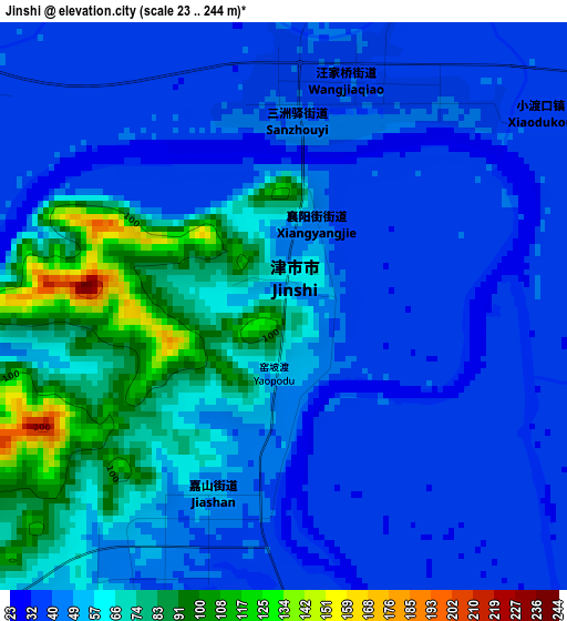 Jinshi elevation map