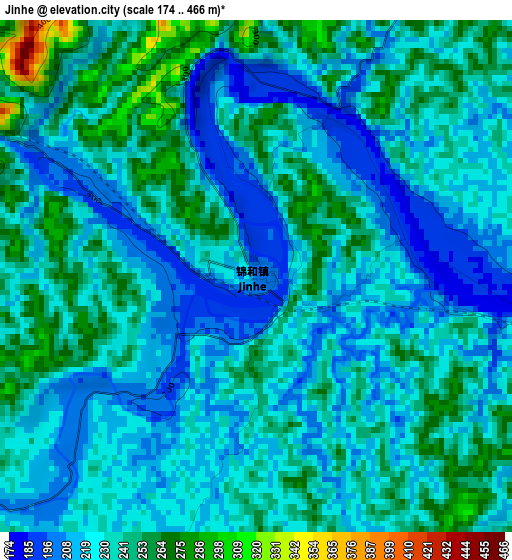 Jinhe elevation map