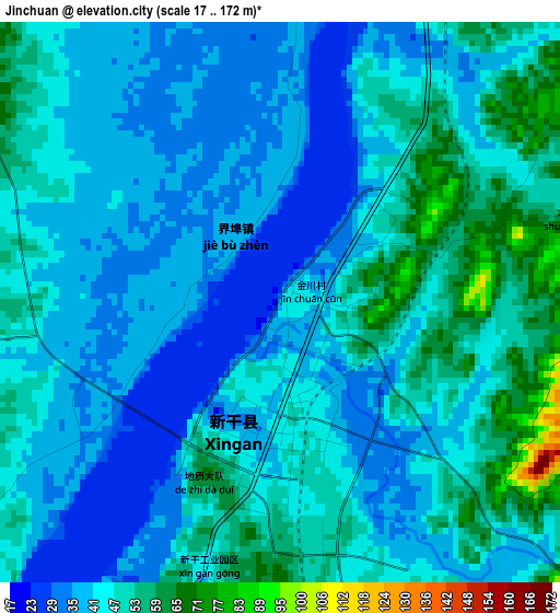 Jinchuan elevation map