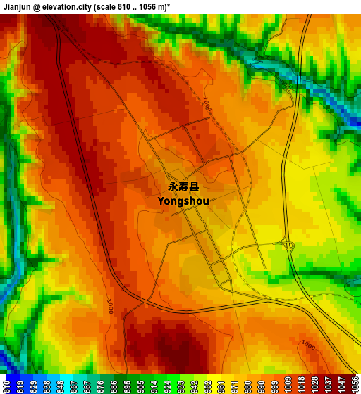 Jianjun elevation map