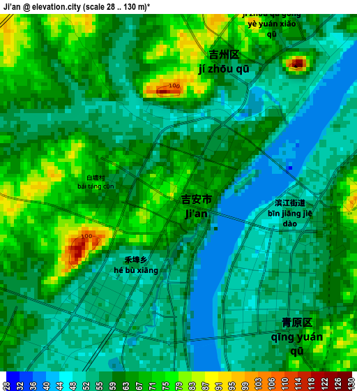 Ji’an elevation map