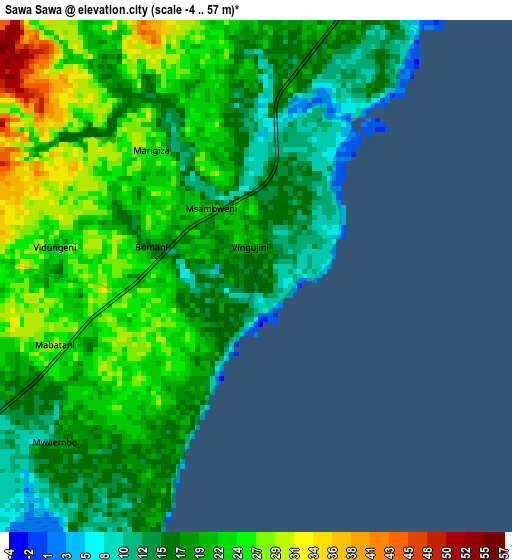 Sawa Sawa elevation map