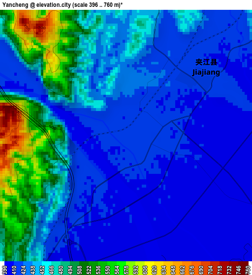 Yancheng elevation map