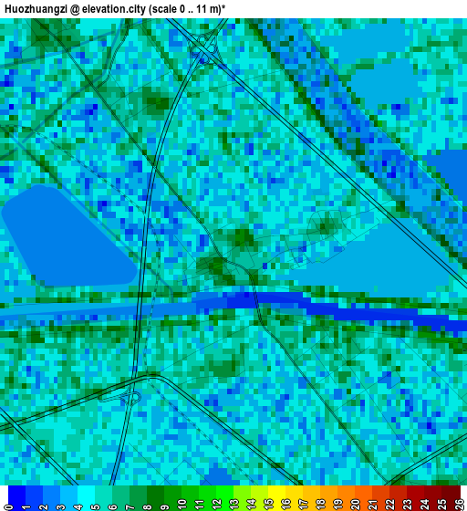 Huozhuangzi elevation map