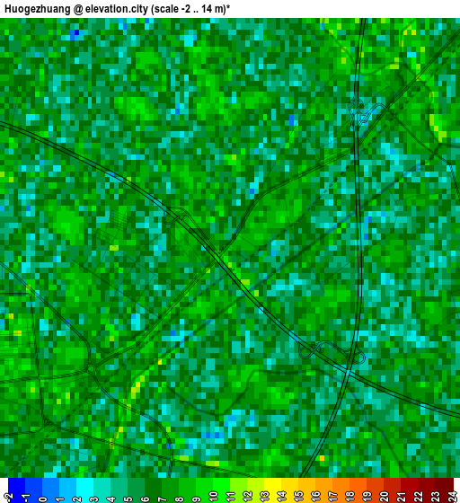 Huogezhuang elevation map