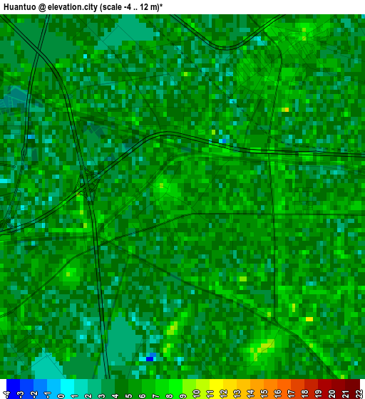 Huantuo elevation map