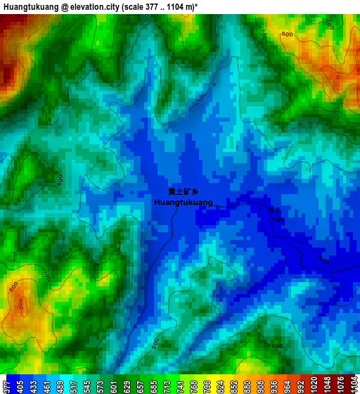 Huangtukuang elevation map