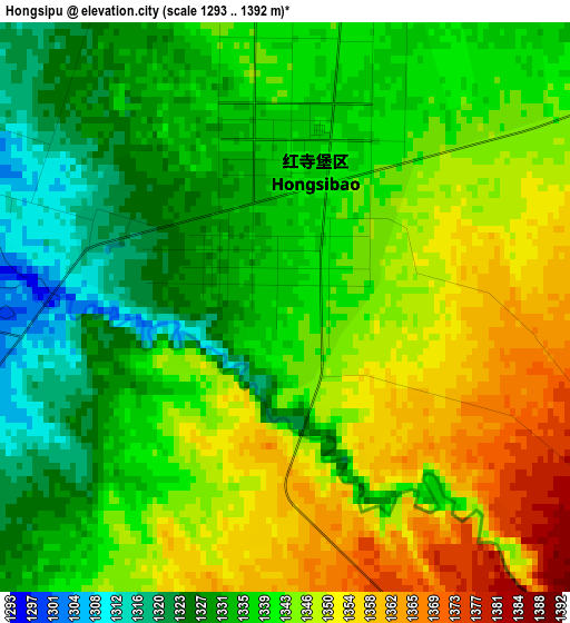 Hongsipu elevation map