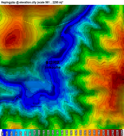 Hepingyizu elevation map