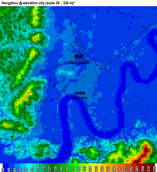 Hengzhou elevation map