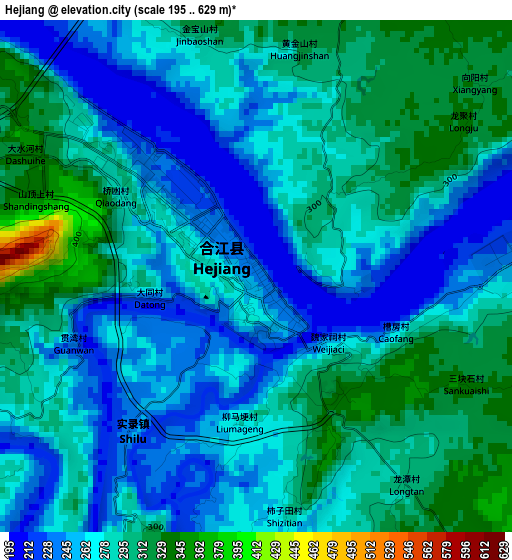 Hejiang elevation map