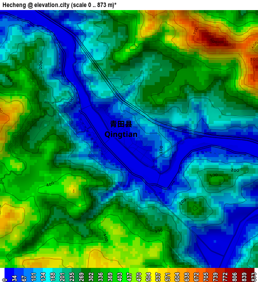 Hecheng elevation map