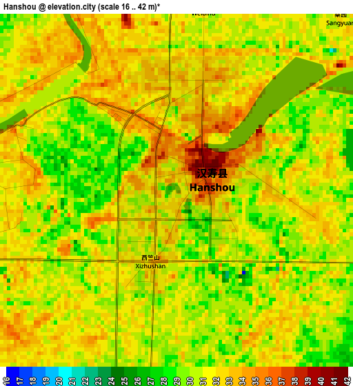 Hanshou elevation map