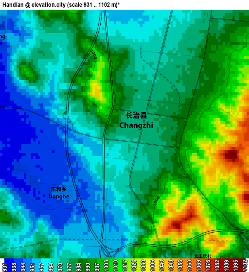 Handian elevation map