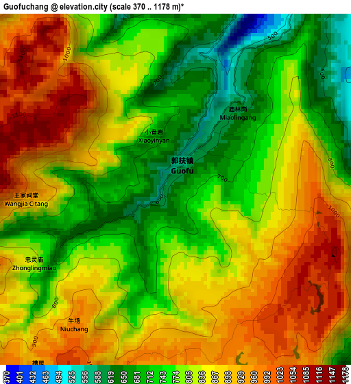 Guofuchang elevation map