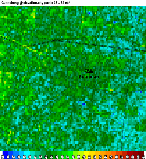 Guancheng elevation map