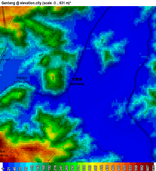 Gantang elevation map