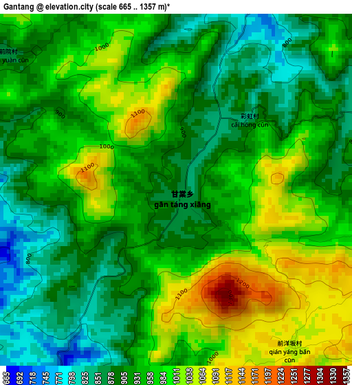 Gantang elevation map