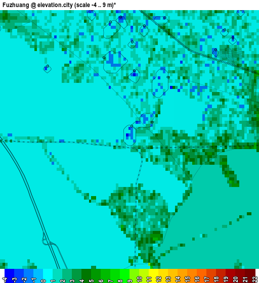 Fuzhuang elevation map