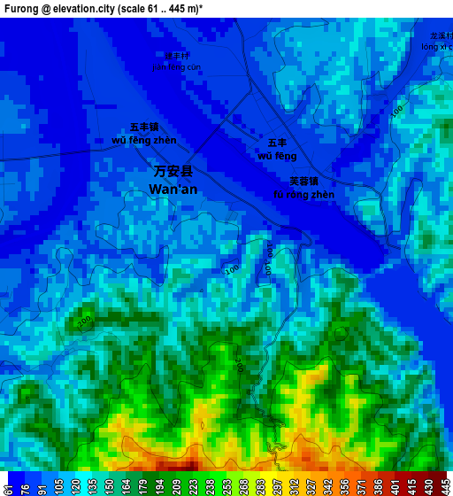 Furong elevation map