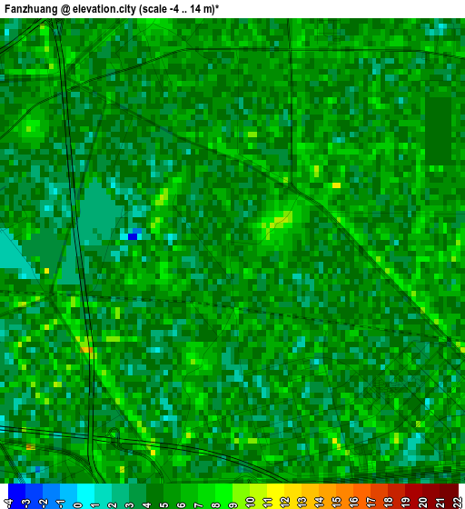 Fanzhuang elevation map