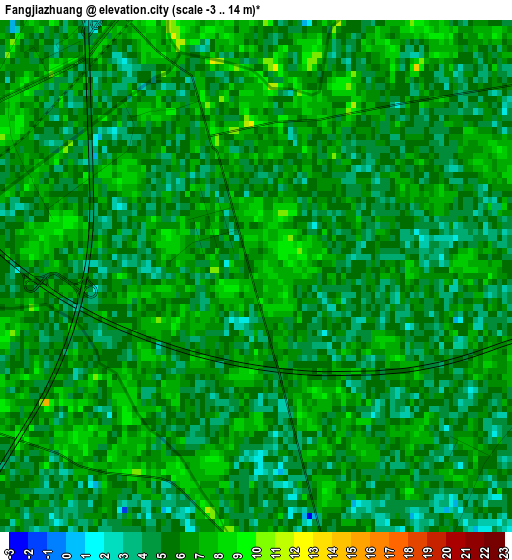 Fangjiazhuang elevation map