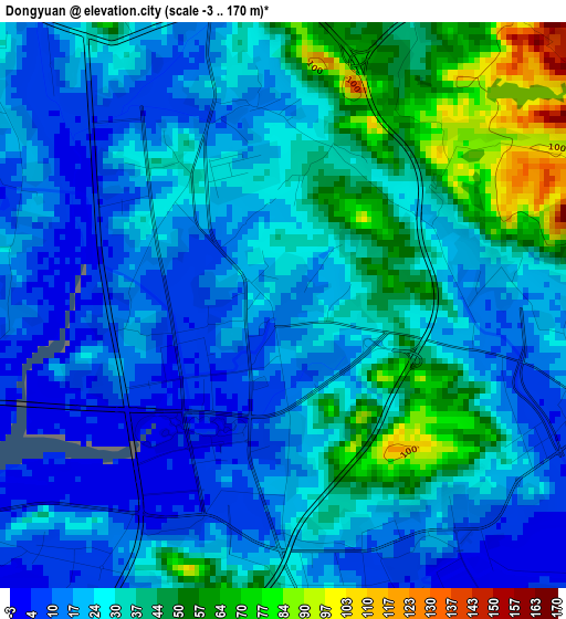 Dongyuan elevation map