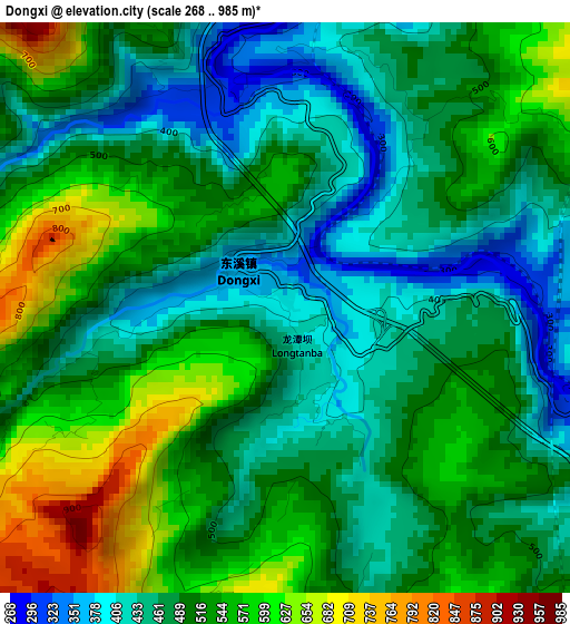 Dongxi elevation map