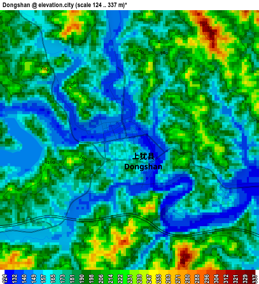 Dongshan elevation map