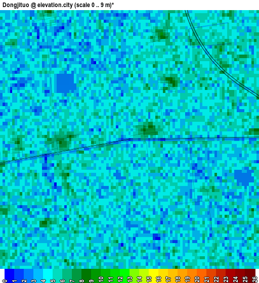 Dongjituo elevation map