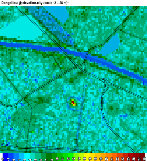 Dongditou elevation map