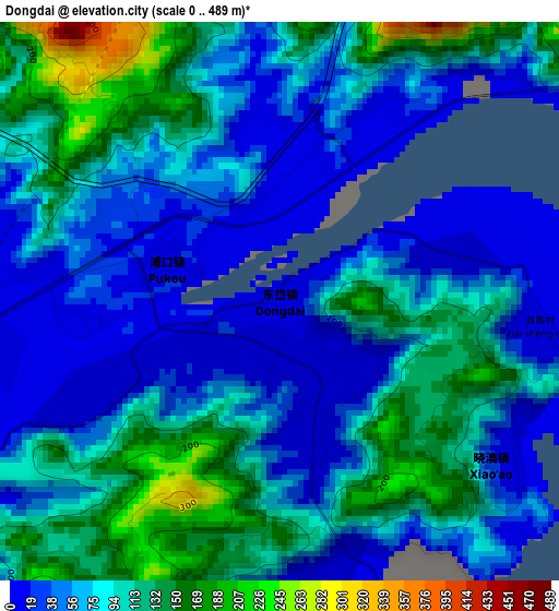 Dongdai elevation map