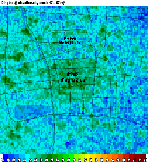 Dingtao elevation map