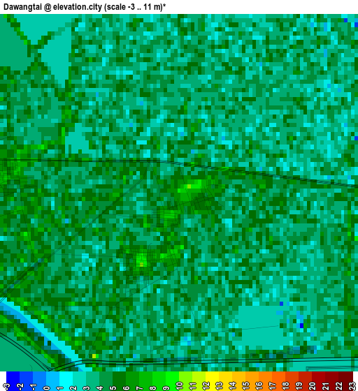 Dawangtai elevation map