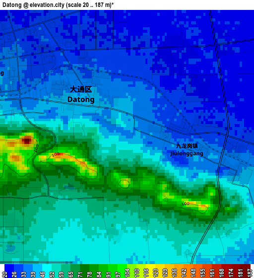 Datong elevation map