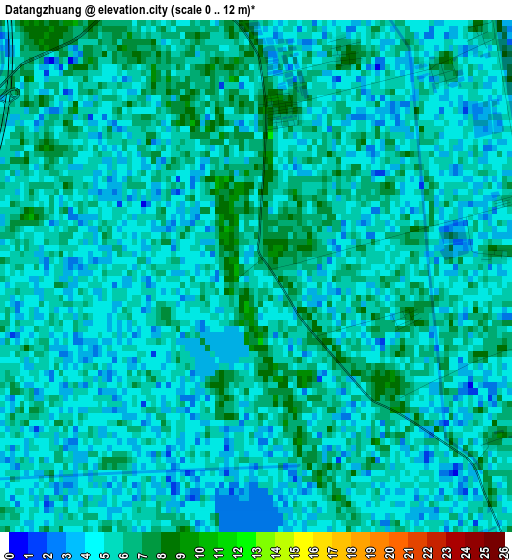 Datangzhuang elevation map