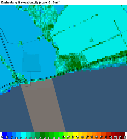 Dashentang elevation map