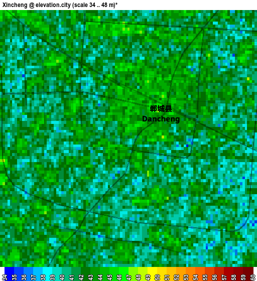 Xincheng elevation map